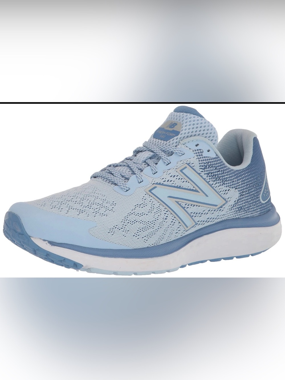 New Balance 680 V7 Women's Pale Blue Mesh Running Shoes Size 7.5 Wide